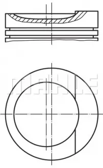 Поршень двигателя AUDI 83,01 2E / AAD / ABK 2,0 8V (Mahle) MAHLE KNECHT 034 99 01