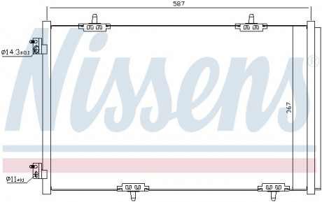 Радиатор кондиционера CITROEN C-ELYSEE (12-) NISSENS 940333