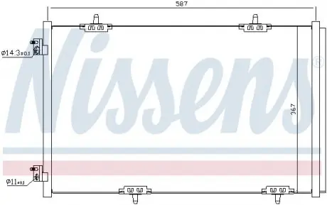 Радиатор кондиционера CITROEN C-ELYSEE (12-) NISSENS 940333