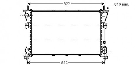 Радиатор охлаждения двигателя TRANSIT VII 20TD MT 00- (Ava) AVA COOLING FD2320 (фото 1)