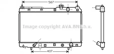 Радиатор охлаждения двигателя CR-V 2.0i-16V MT / AT 97- (Ava) AVA COOLING HDA2104 (фото 1)