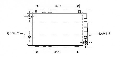 Радиатор охлаждения двигателя SKODA100 / FELICIA 1.3 MT (Ava) AVA COOLING SA2002