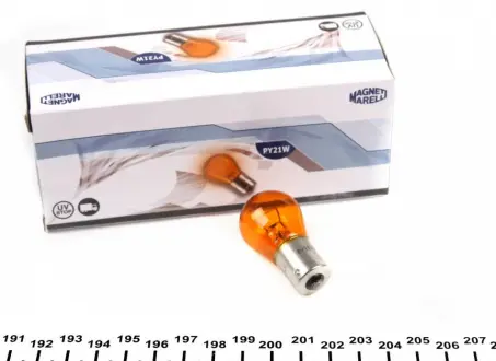 Фото 1 - автолампа PY21W BAU15s 21 W оранжевая MAGNETI MARELLI 008508100000 Автолампа PY21W BAU15s 21 W оранжевая MAGNETI MARELLI 008508100000 (фото 1)
