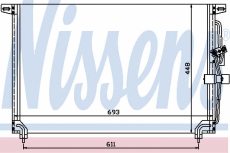 Конденсатор кондиционера OPEL OMEGA B (94-) NISSENS 94232 (фото 1)