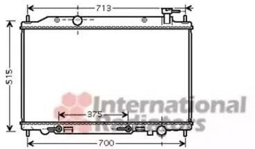 Радиатор охлаждения MURANO 35i AT + -AC 03- Van Wezel 13002295