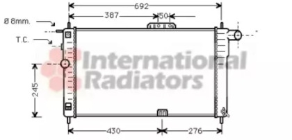 Радиатор охлаждение DAEWOO NEXIA 15 MT - AC 94- Van Wezel 81002001
