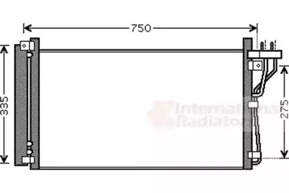 Конденсор кондиціонера GRANDEUR / XG / MAGENTIS 05- Van Wezel 82005184