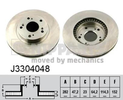 Диск тормозной Honda CIVIC VIII, IX; FR-V NIPPARTS J3304048 (фото 1)
