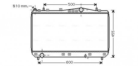 Радиатор охлаждения двигателя REZZO / TACUMA MT 00-04 (Ava) AVA COOLING DWA2052 (фото 1)