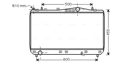 Радиатор охлаждения двигателя REZZO / TACUMA MT 00-04 (Ava) AVA COOLING DWA2052 (фото 1)