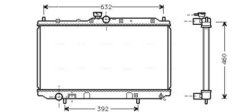 Радиатор охлаждения CARISMA 16/18 MT + -AC 97- (AVA) AVA COOLING MT2142