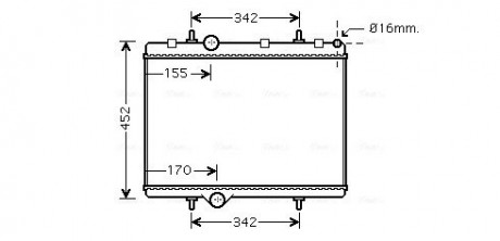 Радиатор охлаждения BERLINGO / XS PIC / PARTNER D (AVA) AVA COOLING PE2281