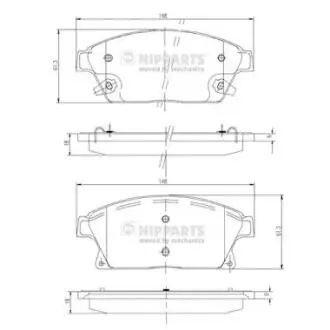 Колодки гальмівні диск. Chevrolet CRUSE NIPPARTS N3600915
