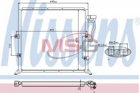 Конденсатор кондиционера BMW 3 E36 (90) NISSENS 94157