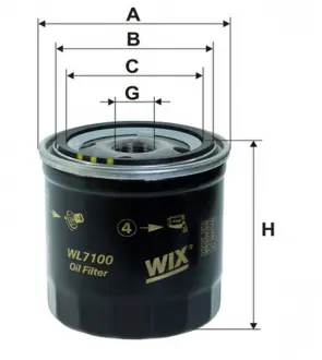 Фильтр масляный двигателя / 553 (WIX-Filtron) WIX FILTERS WL7100