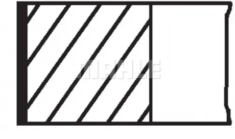 Кольца поршневые MB 87,50 OM615 2,0D / 2,2D MAHLE KNECHT 001 92 N2 (фото 1)
