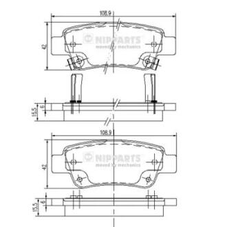 Колодки гальмівні диск. Honda CR-V 07- NIPPARTS N3614019