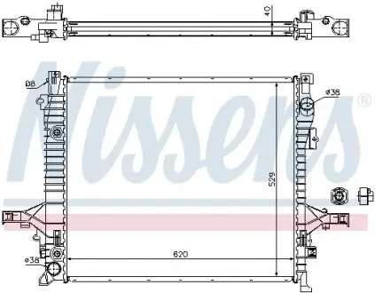 Радиатор охлаждения VOLVO XC 90 I (02-) NISSENS 65613A