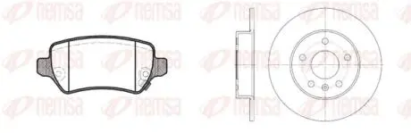 Комплект гальмівний задн. OPEL ASTRA G -05 REMSA 8957.00