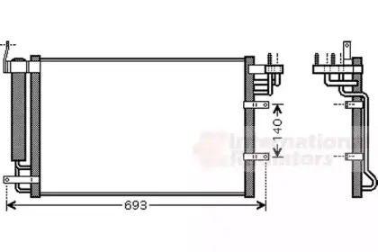 Конденсор кондиционера CERATO ALL MT / AT 04- Van Wezel 83005093