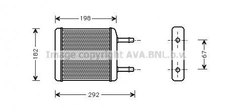 Радиатор отопителя DAEW MATIZ 0.8 MT / AT 98- (AVA) AVA COOLING DWA6024