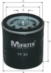 Фильтр масляный двигателя FORD, SKODA M-FILTER TF30