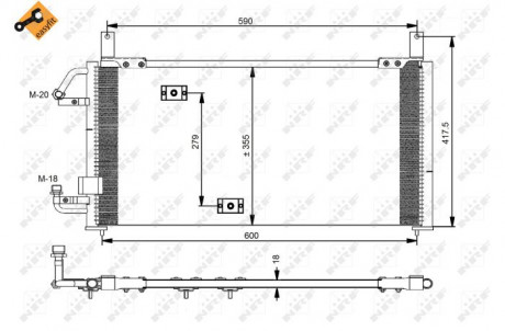 Конденсатор кондиционера DAEWOO Espero 93- NRF 35197