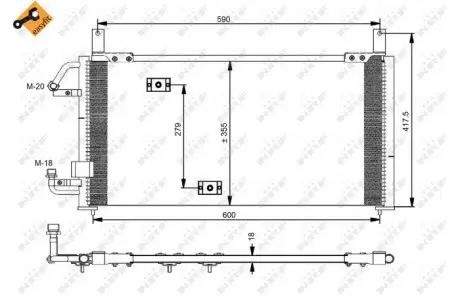 Конденсатор кондиционера DAEWOO Espero 93- NRF 35197