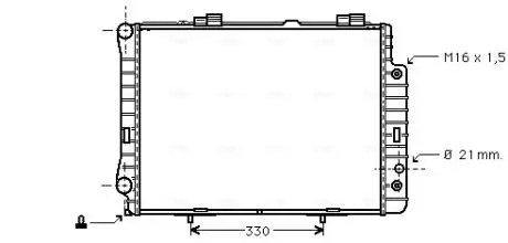 Радиатор охлаждения MERCEDES E-CLASS W210 (AVA) AVA COOLING MSA2190