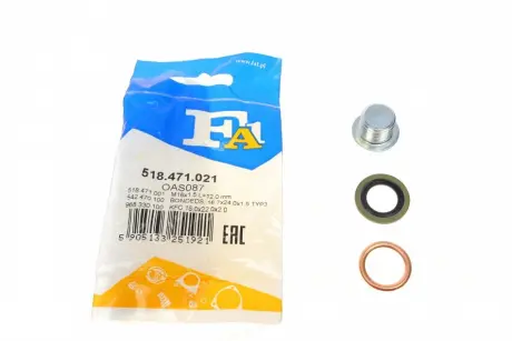 Пробка поддона масляного M16x1.5 L = 12 (Fischer) Fischer Automotive One (FA1) 518.471.021
