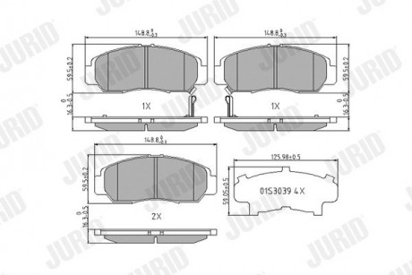 Колодка торм. HONDA CIVIC, FR-V передн. Jurid 572449J