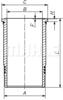 Гильза поршневая MB 89,00 OM601 / 602/603 (Mahle) MAHLE KNECHT 002 WV 04 00