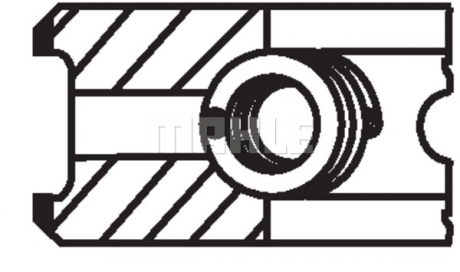 Кольца поршневые RENAULT 80,50 F8Q 1,9D (Mahle) MAHLE KNECHT 021 93 N2 (фото 1)