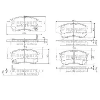 Колодки тормозные диск. Toyota YARIS NIPPARTS J3602086