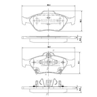 Колодки гальмівні диск. Toyota YARIS NIPPARTS N3602130