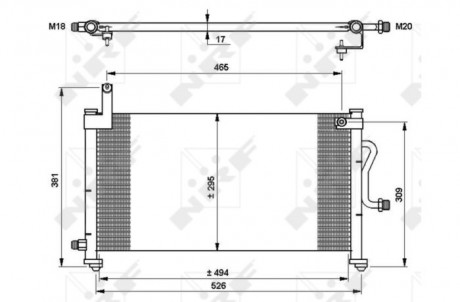 Конденсатор кондиционера DAEWOO Matiz 98- NRF 35765