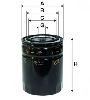 Фільтр масляний / OP588 / 1 (WIX-Filtron UA) WIX FILTERS WL7222