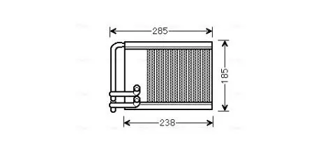 Радіатор опалювача HYUNDAI Sonata V (NF) (AVA) AVA COOLING HYA6317