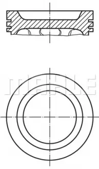 Поршень двигателя FIAT 82,60 1,9TD 03- (Mahle) MAHLE KNECHT 010 15 02
