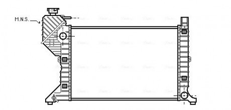 Радиатор охлаждения MB SPRINTER MT -AC 95-99 (AVAl) AVA COOLING MSA2181 (фото 1)