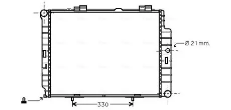 Радіатор охолодження MERCEDES E II (210) (AVA) AVA COOLING MSA2287 (фото 1)
