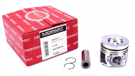 Поршень RENAULT 76,00 1,5DCi K9K d25 (пр-во Mopart) MOPART 102-75481 00