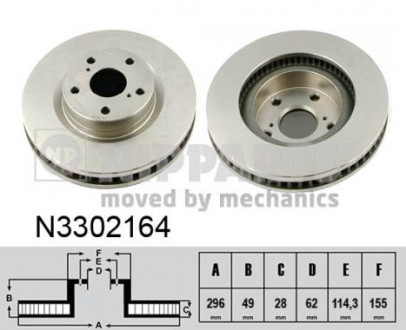 Диск тормозной Toyota CAMRY 40, 50 NIPPARTS N3302164