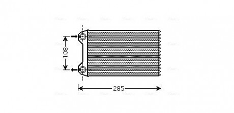 Радиатор отопителя HEAT AUDI A4 ALL 00- LHD (Ava) AVA COOLING AIA6223 (фото 1)