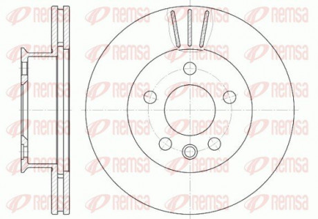 Диск гальмівний VW T4 передн., Вент. REMSA 6416.10