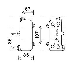 Радиатор масляный VW TOUAREG, VW T5 (AVA) AVA COOLING VN3392 (фото 1)