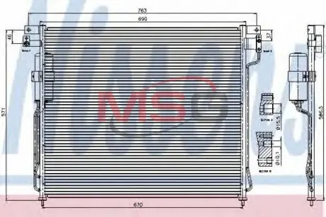 Конденсатор кондиционера NISSAN NISSENS 94879