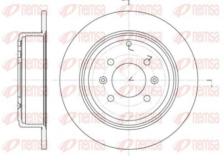 Диск тормозной PEUGEOT 406 задн. REMSA 6498.00
