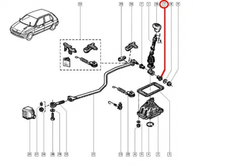 Втулка штока переключения передач RENAULT 7700732903