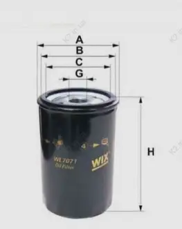 Фильтр масляный Chery Eastar WIX WIX FILTERS B11-1012010